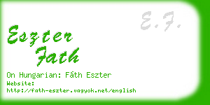 eszter fath business card