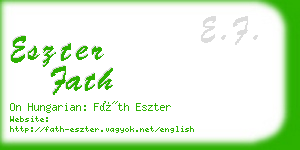 eszter fath business card